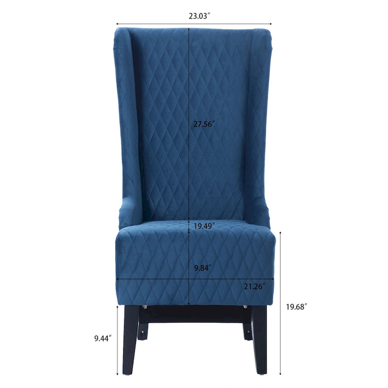 Blue / Grey / Retro Green Wingback Accent Chair, Single Seat