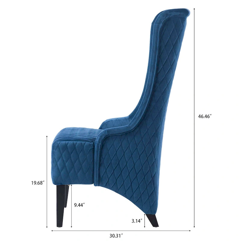 Blue / Grey / Retro Green Wingback Accent Chair, Single Seat