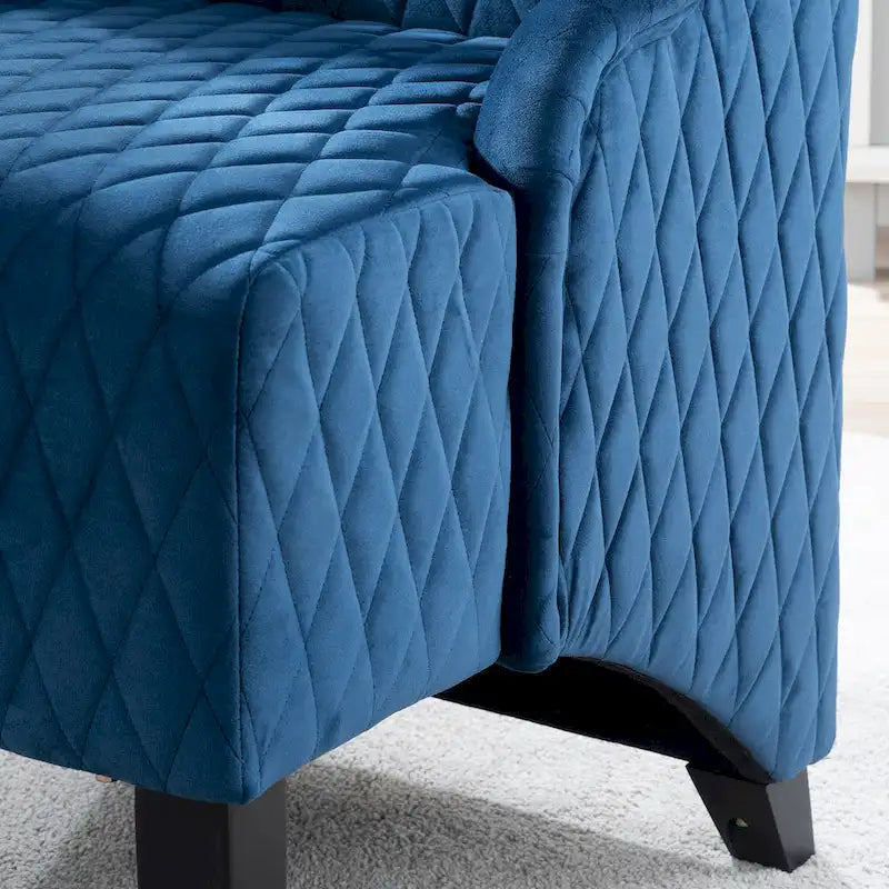 Blue / Grey / Retro Green Wingback Accent Chair, Single Seat