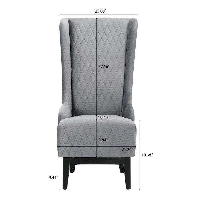 Blue / Grey / Retro Green Wingback Accent Chair, Single Seat