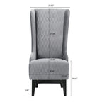 Blue / Grey / Retro Green Wingback Accent Chair, Single Seat