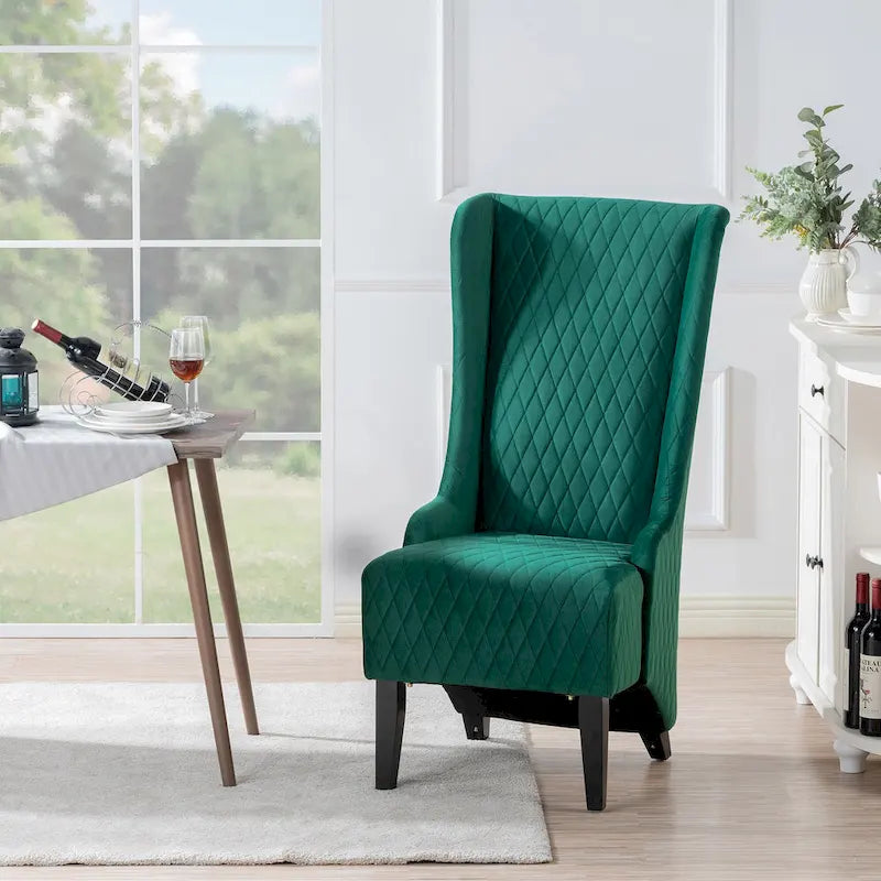 Blue / Grey / Retro Green Wingback Accent Chair, Single Seat