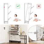 White 2-Flip-Drawer Shoe Storage Cabinet, Farmhouse Style, for 1–2 People
