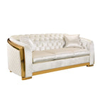 Chesterfield Tufted Velvet Sofa, 3-Seater – Beige / Grey / Black / Blue