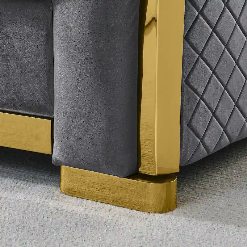 Chesterfield Tufted Velvet Sofa, 3-Seater – Beige / Grey / Black / Blue