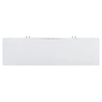 Black / White Four-Door Sideboard with Wavy Doors & Cylindrical Legs, for 1 User