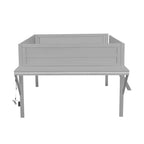 Grey Twin Loft Bed with Desk, Single