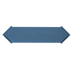 Black / Antique Blue Arrow-Shaped Console Table with Rattan Panel, 2-Person Entryway, Open Shelf