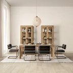 Natural Reclaimed Pine Rustic Plank Dining Table, Seats 6