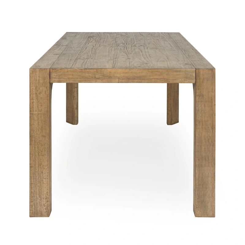 Natural Reclaimed Pine Rustic Plank Dining Table, Seats 6