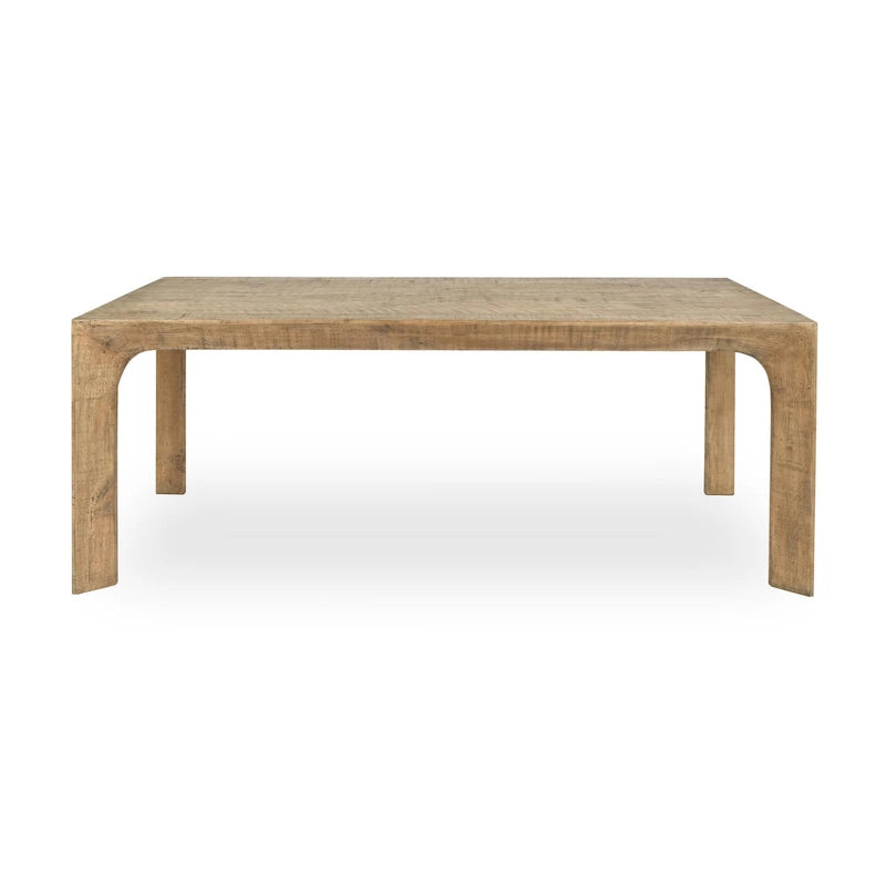 Natural Reclaimed Pine Rustic Plank Dining Table, Seats 6