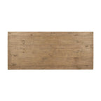 Natural Reclaimed Pine Rustic Plank Dining Table, Seats 6