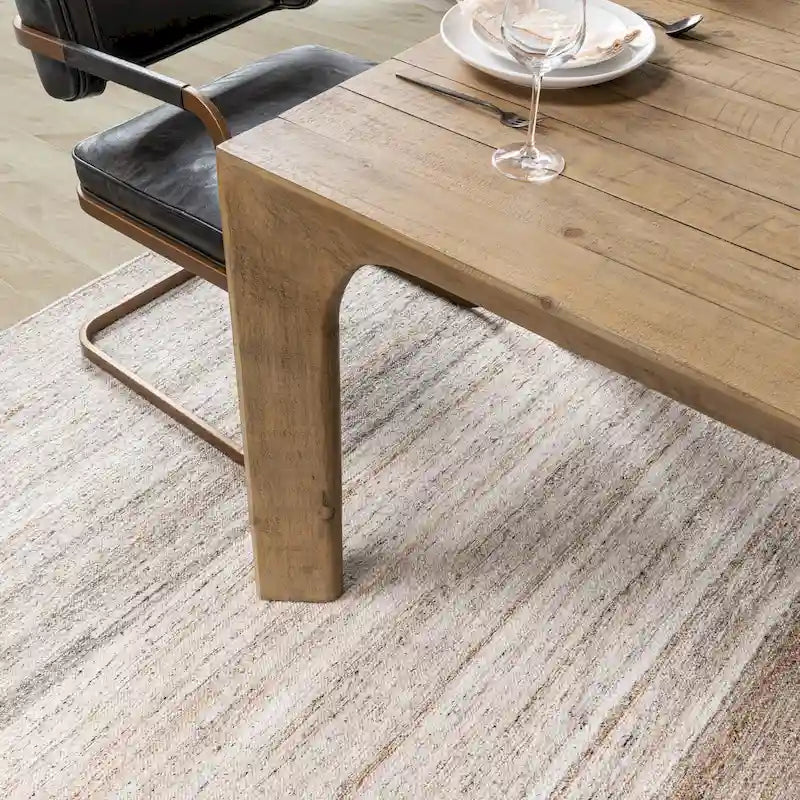 Natural Reclaimed Pine Rustic Plank Dining Table, Seats 6