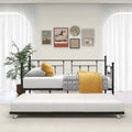 Black Metal Twin Daybed with Trundle, Sleeps 2