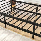 Black Metal Twin Daybed with Trundle, Sleeps 2