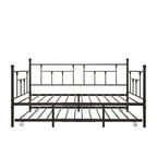 Black Metal Twin Daybed with Trundle, Sleeps 2
