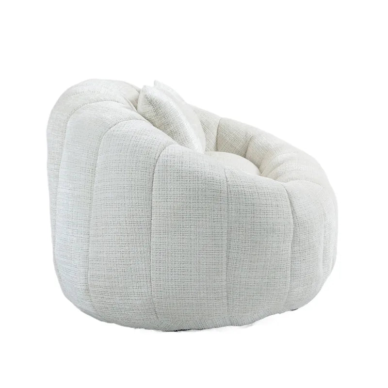 Beige Chenille High Back Loveseat, 2-Person