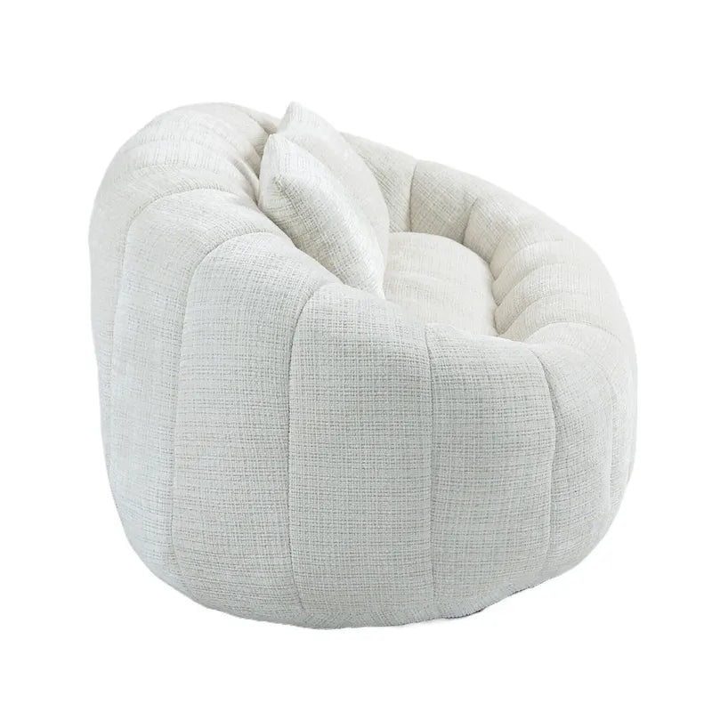 Beige Chenille High Back Loveseat, 2-Person
