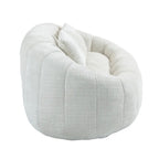 Beige Chenille High Back Loveseat, 2-Person