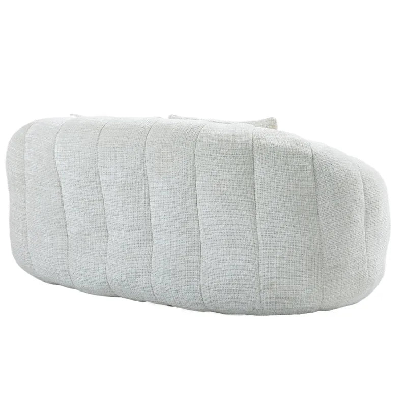 Beige Chenille High Back Loveseat, 2-Person
