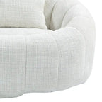 Beige Chenille High Back Loveseat, 2-Person