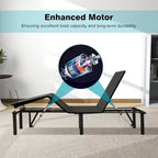 Black King Size Adjustable Bed Base for Two, Wireless Remote