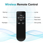 Black King Size Adjustable Bed Base for Two, Wireless Remote
