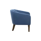 Blue Velvet Tufted Mid-Century Accent Chair, 1-Seat