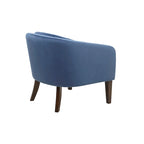 Blue Velvet Tufted Mid-Century Accent Chair, 1-Seat