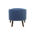 Blue Velvet Tufted Mid-Century Accent Chair, 1-Seat