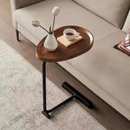 Brown C-Shaped Side Tables, Set of 2