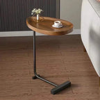 Brown C-Shaped Side Tables, Set of 2