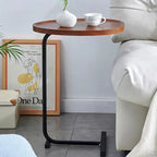 Brown C-Shaped Side Tables, Set of 2