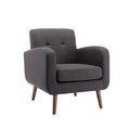 Fabric / PU Tufted Accent Chair, 1-Seat
