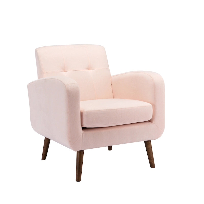 Fabric / PU Tufted Accent Chair, 1-Seat