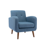 Fabric / PU Tufted Accent Chair, 1-Seat