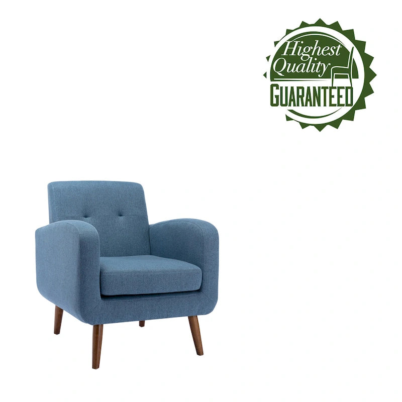 Fabric / PU Tufted Accent Chair, 1-Seat