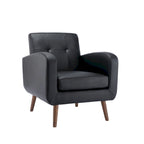 Fabric / PU Tufted Accent Chair, 1-Seat
