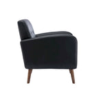 Fabric / PU Tufted Accent Chair, 1-Seat
