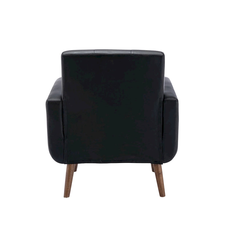 Fabric / PU Tufted Accent Chair, 1-Seat