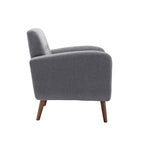 Fabric / PU Tufted Accent Chair, 1-Seat