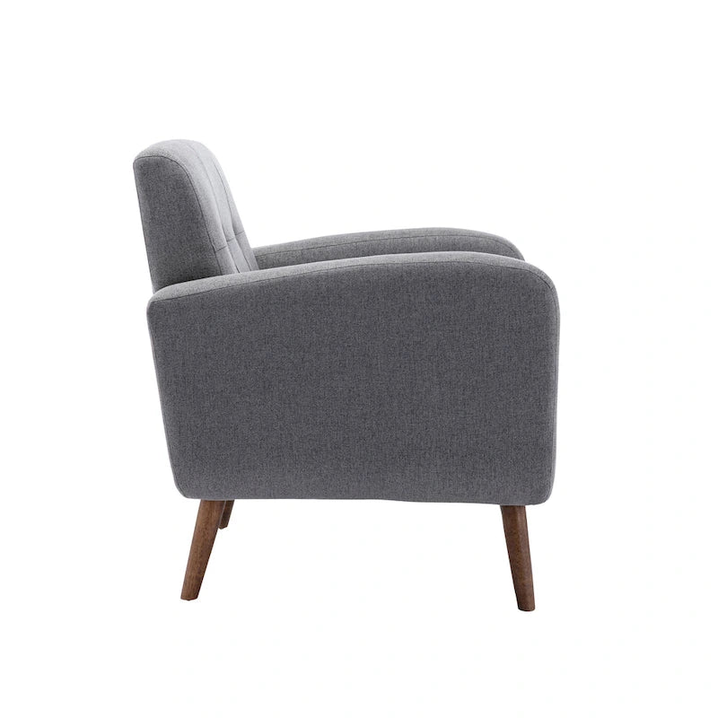 Fabric / PU Tufted Accent Chair, 1-Seat