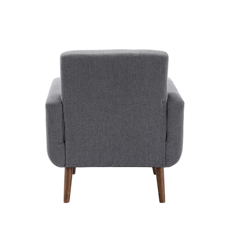Fabric / PU Tufted Accent Chair, 1-Seat