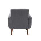 Fabric / PU Tufted Accent Chair, 1-Seat