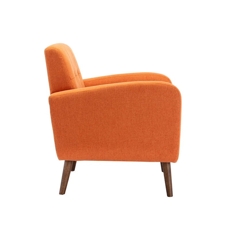 Fabric / PU Tufted Accent Chair, 1-Seat
