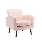 Fabric / PU Tufted Accent Chair, 1-Seat