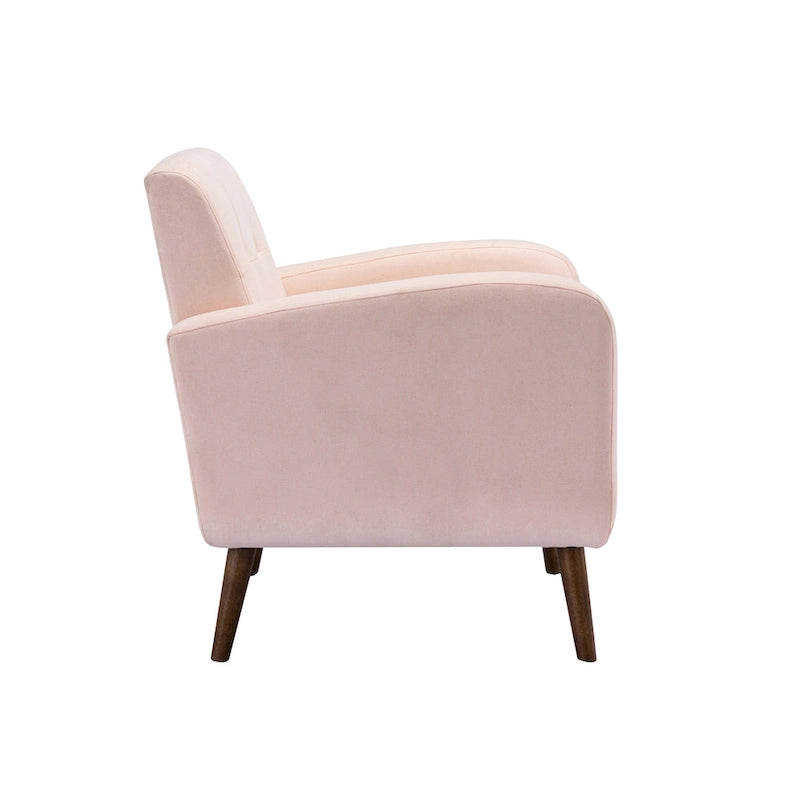 Fabric / PU Tufted Accent Chair, 1-Seat