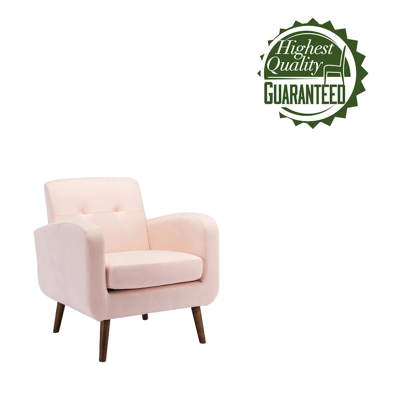 Fabric / PU Tufted Accent Chair, 1-Seat