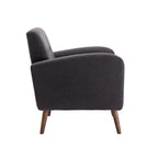 Fabric / PU Tufted Accent Chair, 1-Seat