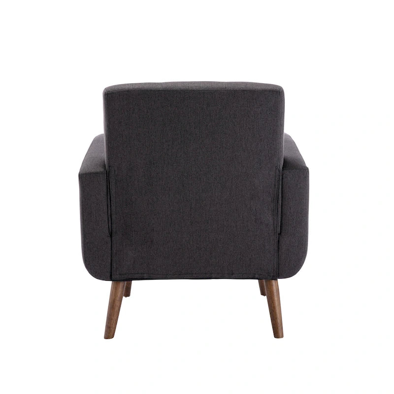 Fabric / PU Tufted Accent Chair, 1-Seat